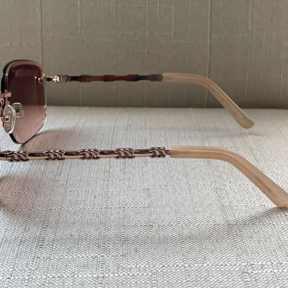 Guess Women Sunglasses GF0388 28T 66[]14 135 Eye Wear Gold Tone Half Rim Shades - Picture 9 of 11